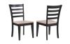 BAY CITY LADDER BACK SIDE CHAIR NATURE/ EBONY